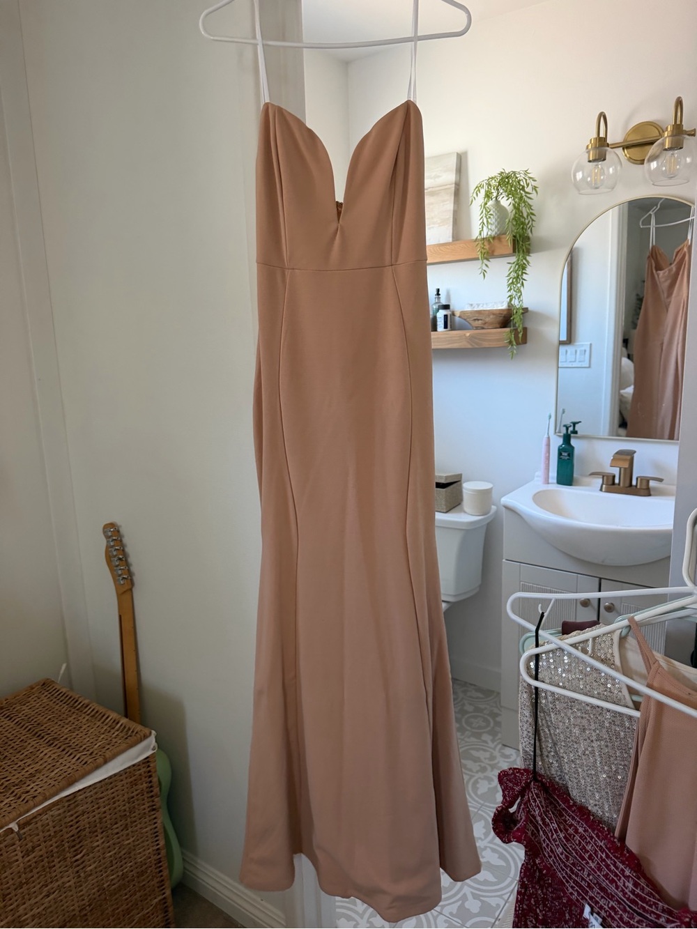 Windsor Nude Maxi Dress strapless